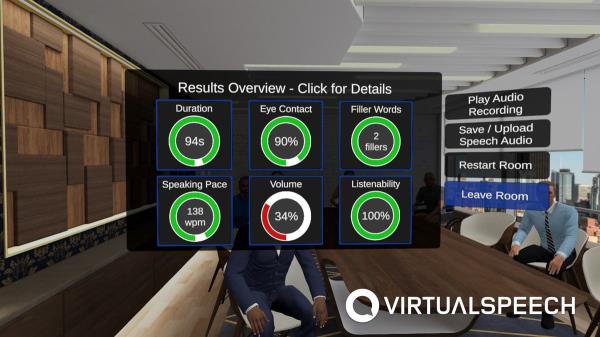 vr soft skills training virtualspeech presentation analysis