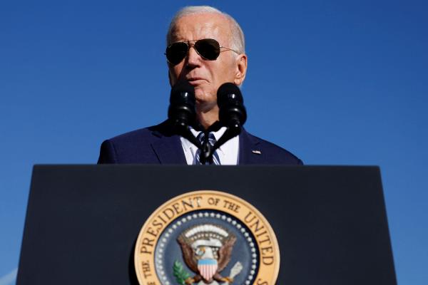 U.S. President Biden delivers remarks on his eco<em></em>nomic objectives at the Tioga Marine Terminal in Philadelphia