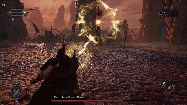 Player launched a radiant flare on Pieta Lords of the Fallen