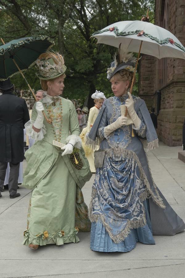 From left: Cynthia Nixon and Christine Baranski play sisters in "The Gilded Age." 