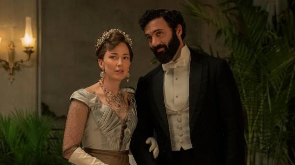 From left: Carrie Coon and Morgan Spector in "The Gilded Age." 