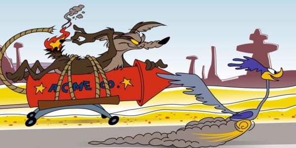 Road Runner and Wile E Coyote from Loo<em></em>ney Tunes