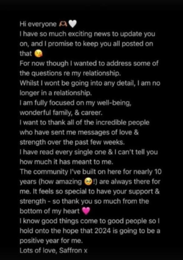 Barker co<em></em>nfirmed the split on her Instagram Story.