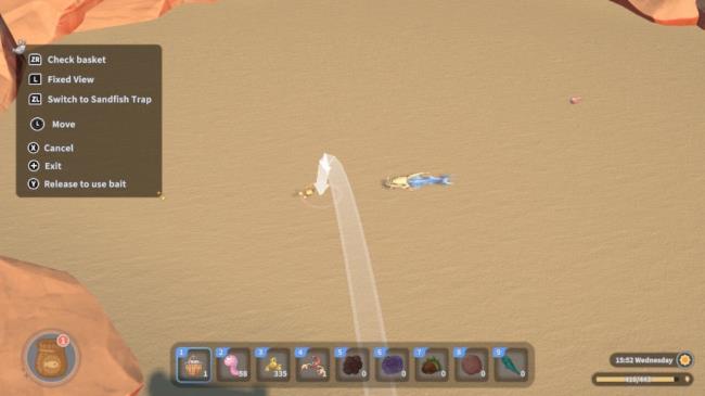 a large fish going for bait in a fishing hole my time at sandrock fishing