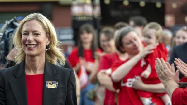 LAUNCESTON, AUSTRALIA - NCA NewsWire Photos - 11 MARCH, 2024: Tasmanian Labor leader Rebecca White (Pictured) attends the Tasmanian Labor Campaign Launch ahead of the State Election. Picture: NCA NewsWire / Rob Burnett