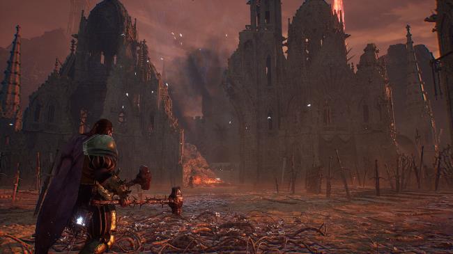 A picture showing the player encountering Moths that indicates the use of Umbral Lamp Lords of the Fallen