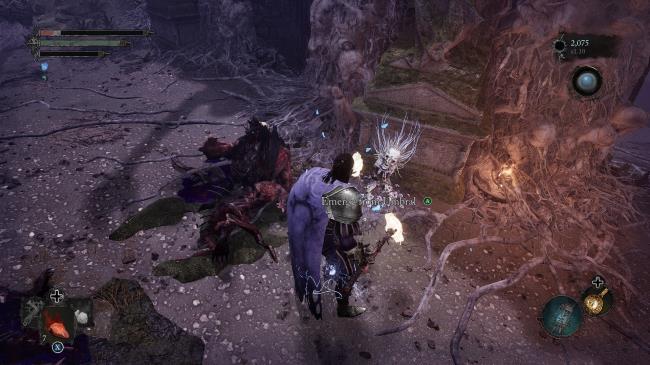 Player standing next to an Emergence Effigy Lords of the Fallen