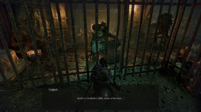Player speaking with Gerlinde behind her door cell Lords of the Fallen