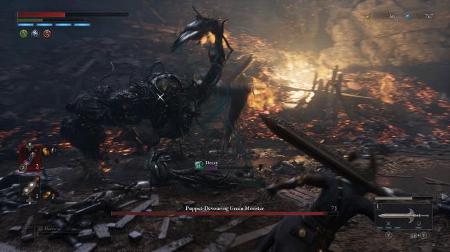 Player performing a backstab Lords of the Fallen