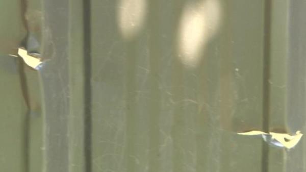 Damage to the fence discovered by Rihnda following the attack. Picture: Nine
