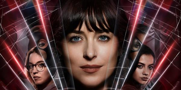 Madame Web cropped poster showing Dakota Johnson, Sydney Sweeney and Isabela Merced