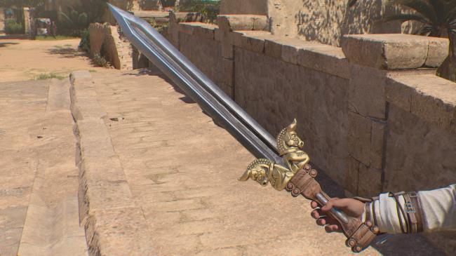 Assassin's Creed Mirage, Up close shot of the Rostam Sword