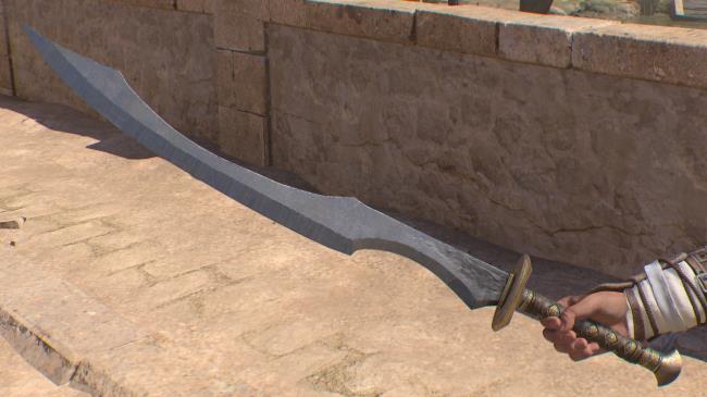 Assassin's Creed Mirage, Up close shot of the Hidden One Sword