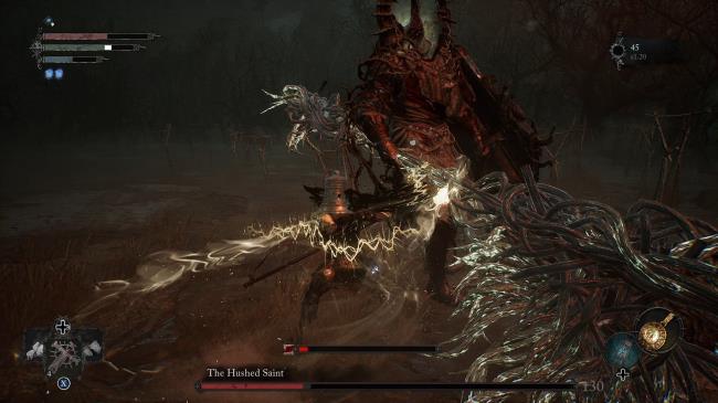 The Hushed Saint dashing toward the player Lords of the Fallen