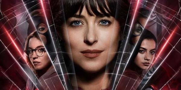 Dakota Johnson as Madame Web with Sydney Sweeney as Julia Carpenter and Isabela Merced as Anya Corazon in Madame Web
