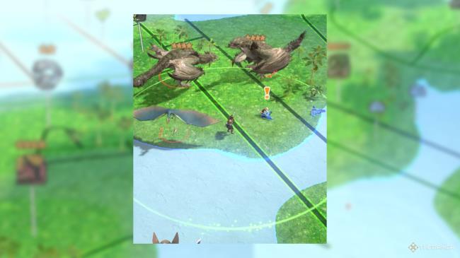 Mo<em></em>nster Hunter Now Map View With Two Rathians