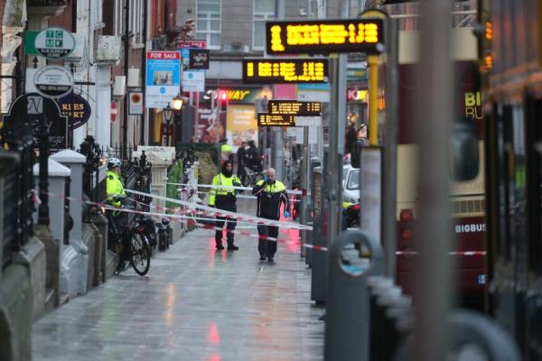 Garda at the scene of a serious incident on Parnell Square East this afternoon.</p>

<p>　　Pic : Colin Keegan / Collins Photos